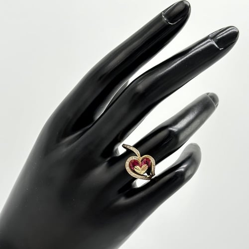 خاتم ذهب فخم على شكل قلب ( 3.3 جرام - عيار 18 - RI...