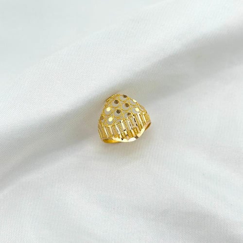 خاتم بتصميم شرقي انيق ( 2.3 جرام - عيار 21 - RI015...