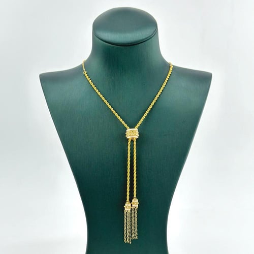 عقد دائري بسلسال مبروم مطعّم بالوان المينا ( 5.6 ج...