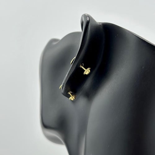 حلق اطفال طبي دائري انيق ( 0.6 جرام - عيار 18 - KE...