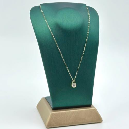 عقد ذهب عيار 18 بتصميم الماس ( 0.5 جرام - NE1516 )