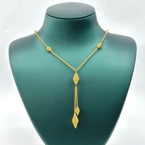 عقد ذهب عيار 21 بسلسال مبروم مميز ( 5.0 جرام -NE14...