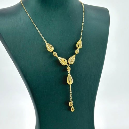 عقد الدمعات بتصميم شرقي ( 5.0 جرام - عيار 21 - NE0...