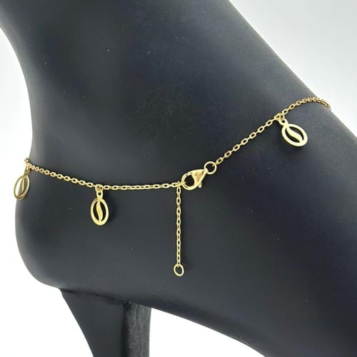 خلخال ذهب على شكل دوائر إيطالي ( 1.5 جرام - عيار 1...