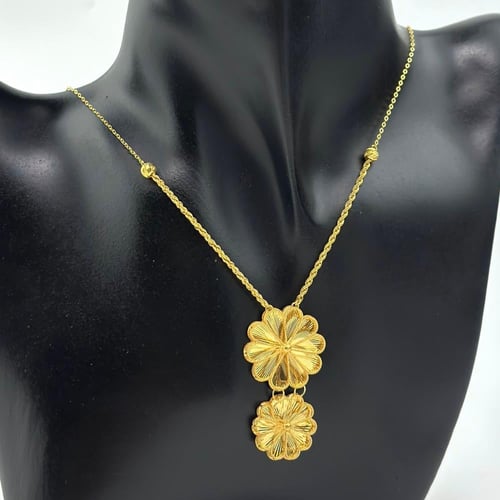 عقد ذهب الورود المميزة ( 6.3 جرام- عيار 21 - NE150...