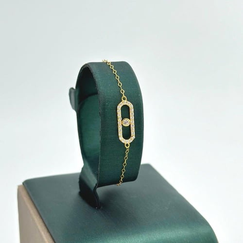 طقم ذهب إيطالي تصميم الماس ( 3.2 جرام - عيار 21 -...