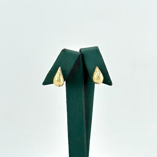 حلق ذهب بوتيغا الإيطالي الحجم الصغير منقوش ( 1.3 ج...