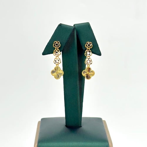 طقم ذهب على شكل ورود ( 12.2 جرام - عيار 21 - SE001...