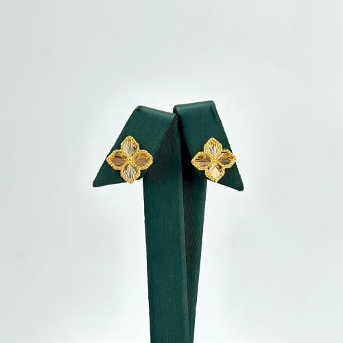 حلق بتصميم الوردة الانيقة ( 2.0 جرام - عيار 21 - E...