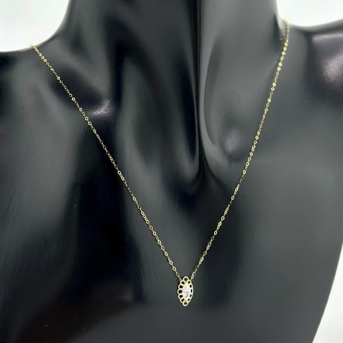 عقد ذهب ناعم عيار 18 تصميم الماس ( 0.5 جرام - NE01...