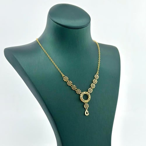 طقم ذهب على شكل دائري كلاسيكي ( 9.4 جرام - عيار 21...