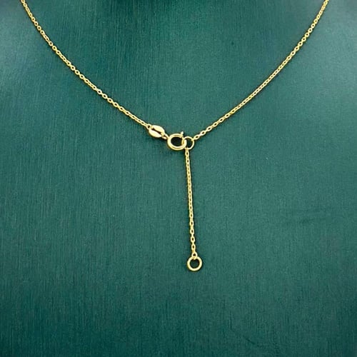 عقد تصميم ايطالي مطعّم بلون المينا ( 2.0 جرام - عي...