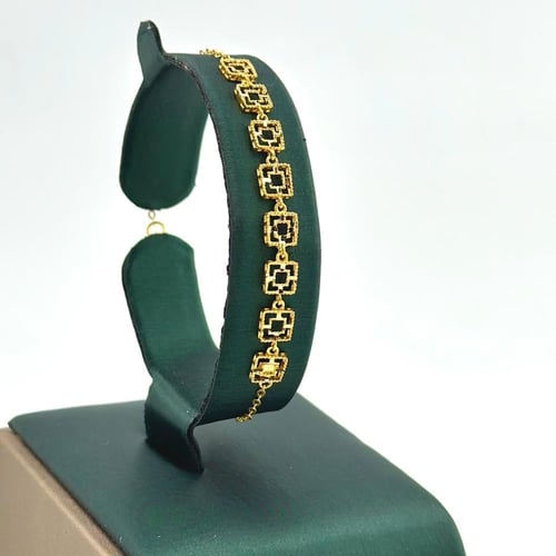 طقم ذهب طوق على شكل مربعات ( 11.1 جرام - عيار 21 -...