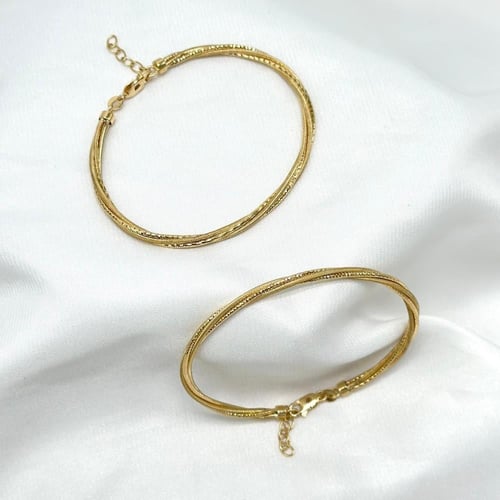 اسوارة جديلة الحب الذهبية ( 8.3 جرام - عيار 18 - B...