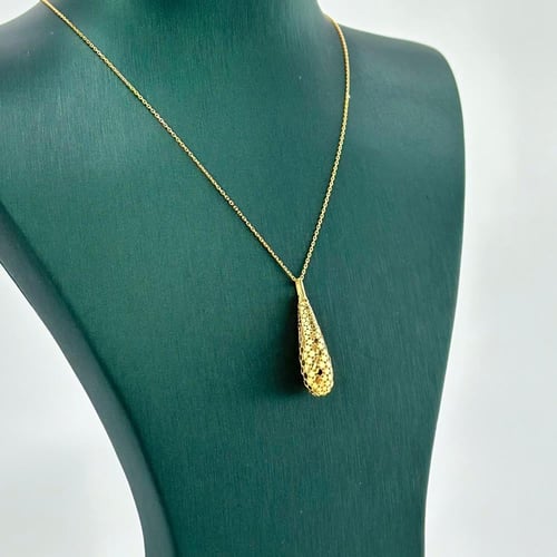 عقد الدمعة بتصميم ايطالي انيق ( 3.5 جرام - عيار 21...