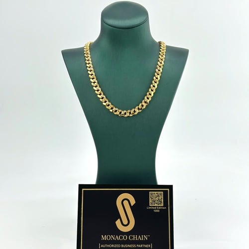 افخم عقد ذهب عيار 21 بتصميم الجنزير موناكو ( 21.8...