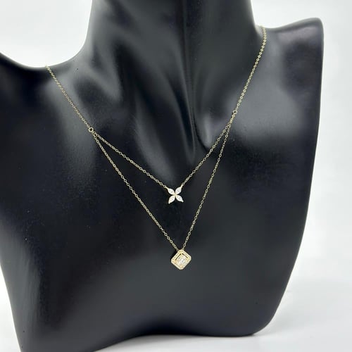 عقد ناعم دورين تصميم الماس ( 1.0 جرام - عيار 18 -...