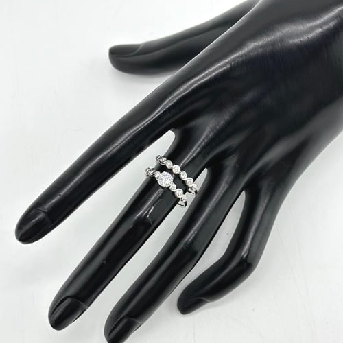 خاتم ذهب توينز سوليتير على شكل دوائر ( 2.1 جرام -...