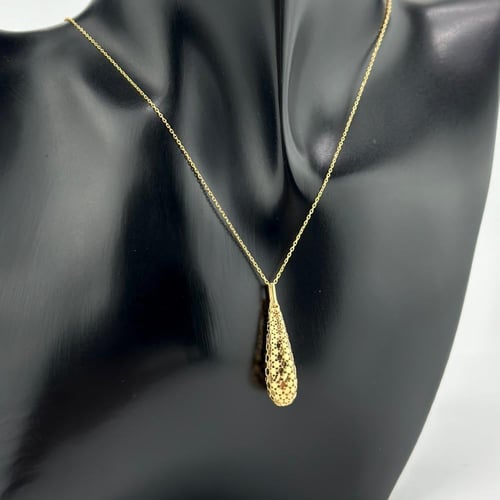 عقد الدمعة بتصميم ايطالي انيق ( 3.5 جرام - عيار 21...