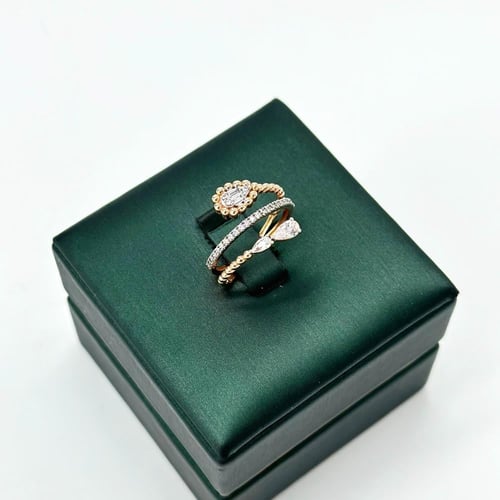 خاتم الأناقة الراقية ( 2.5 جرام - عيار 18 - RI0614...