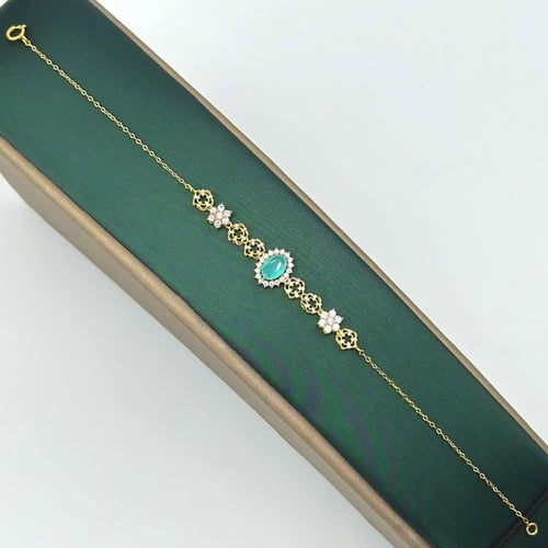 طقم زمردينا ( 12.7 جرام- عيار 21 - SE00515 )