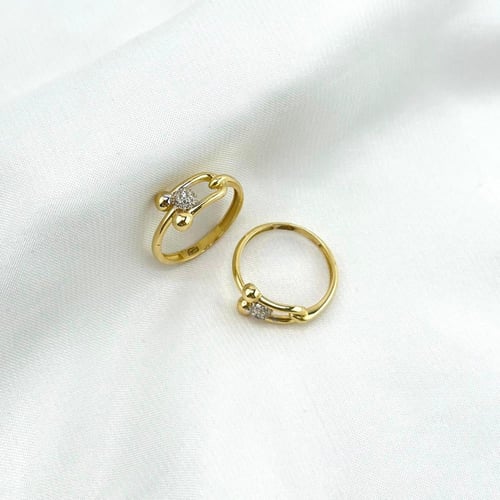 خاتم ذهب بتصميم إيطالي أنيق ( 2.3 جرام - عيار 18 -...