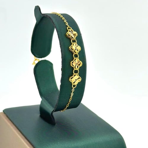 طقم شبكة ذهب دورين على شكل ورود ( 14.4 جرام - عيار...