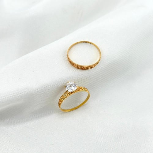 خاتم تونز بقصه سوليتير ( 2.7 جرام - عيار 21 - RI07...