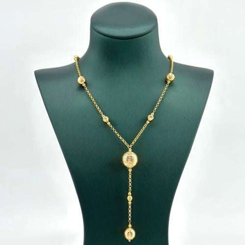 عقد ذهب كرات الليزر الانيقة ( 7.5 جرام - عيار 21 -...