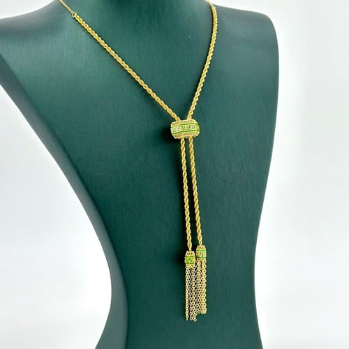 عقد بسلسال مبروم و الوان المينا ( 6.4 جرام - عيار...