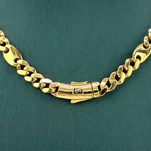 طقم ذهب جنزير موناكو ( 38.3 جرام - عيار 21 - SE007...