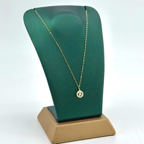 عقد ذهب عيار 18 بتصميم دائري ( 0.4 جرام - NE0100 )