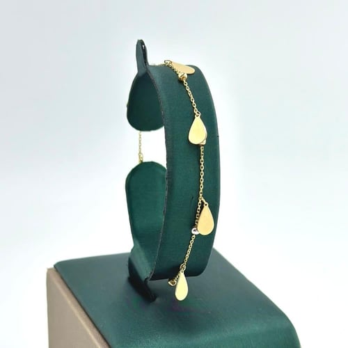 طقم ذهب ناعم على شكل دمعات ( 8.0 جرام - عيار 18 -...