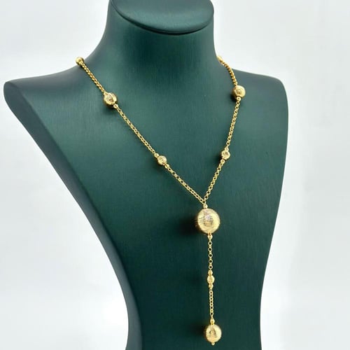 عقد ذهب كرات الليزر الانيقة ( 7.5 جرام - عيار 21 -...