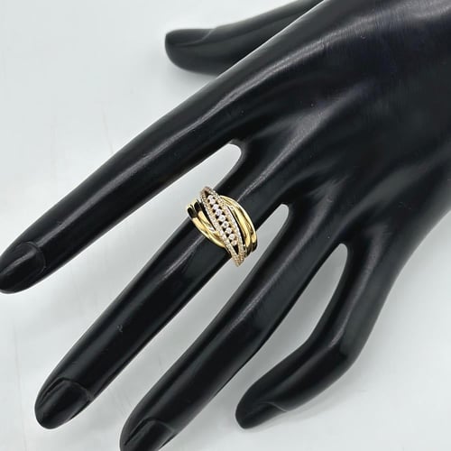 خاتم ذهب انيق بتصميم إيطالي مميز ( 3.0 جرام - عيار...