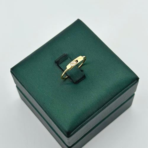 خاتم بلاك ايطالي ( 0.8 جرام - عيار 18 - RI0689 )