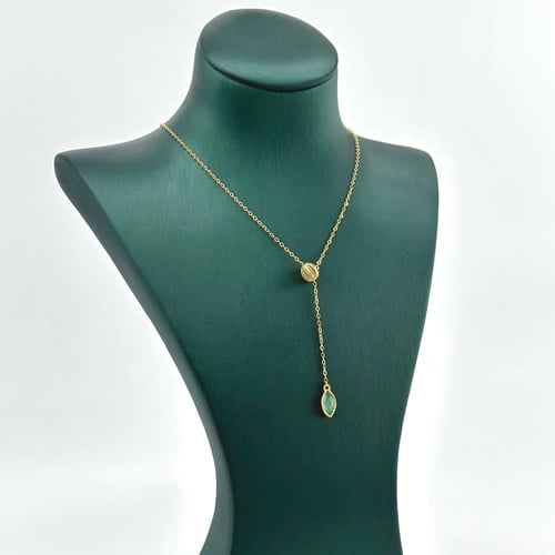 طقم على شكل دمعه بيضاوي ( 8.7 جرام - عيار 21 - SE0...