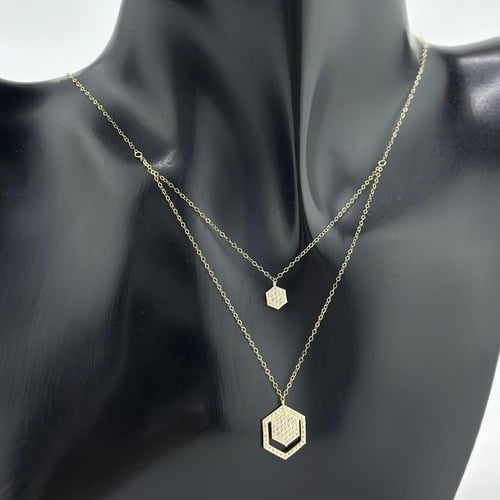 عقد ذهب ناعم دورين تصميم الماس ( 1.1 جرام - عيار 1...