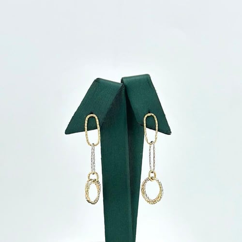 طقم ايطالي على شكل دوائر ( 13.7 جرام - عيار 18 - S...