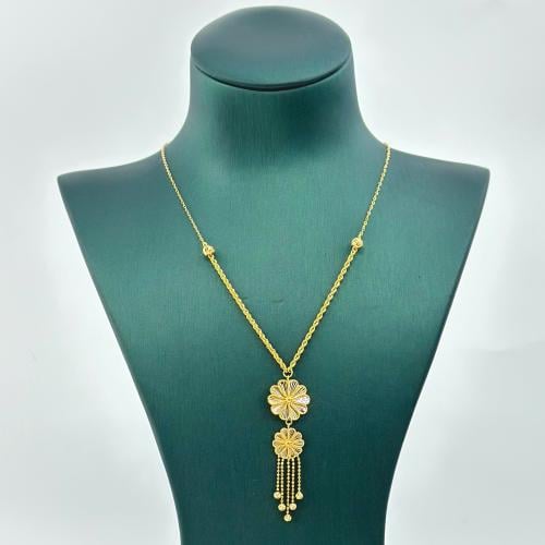 عقد ذهب الورود المميزة ( 3.4 جرام- عيار 21 - NE150...