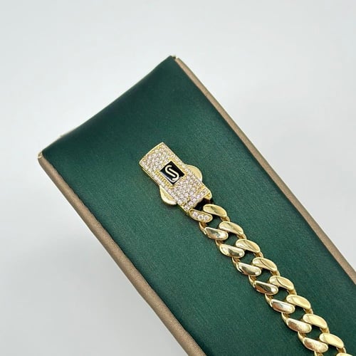 سوارة جنزير ايطالي موناكو ( 13.6 جرام - عيار 18 -...