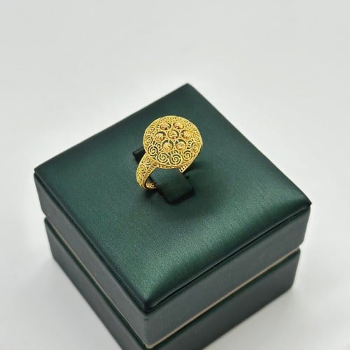 خاتم دائري مع كرات الليزر ( 2.0 جرام - عيار 21 - R...