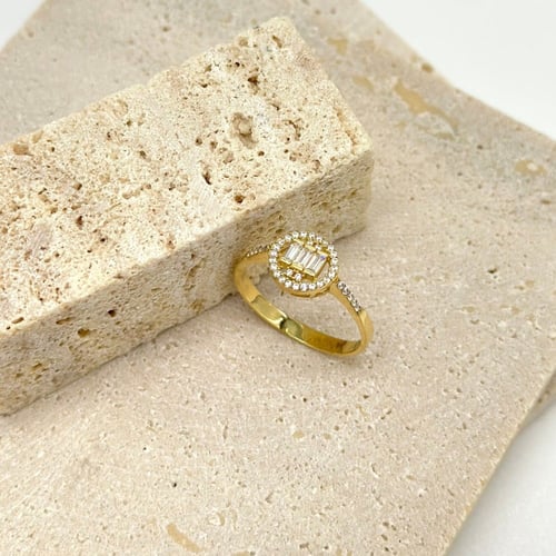 خاتم ذهب مّطعم بقصات الماركيز تصميم ألماس ( 2.6 جر...