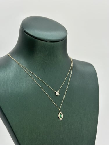 عقد ناعم دورين ( 0.7 جرام - عيار 18 - NE0099 )