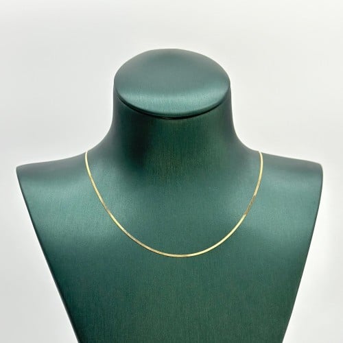 عقد فلات الحجم السخيف ايطالي ( 1.0 جرام - عيار 18...