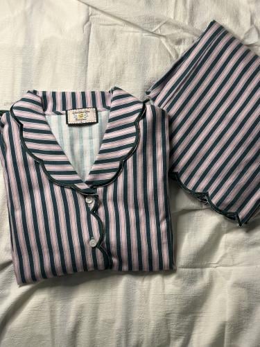 Striped Pjs - Green & Pink