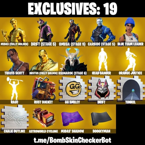 حساب ايبيك يحتوي على ترافيس سكوت 127 سكن +109 بيكا...