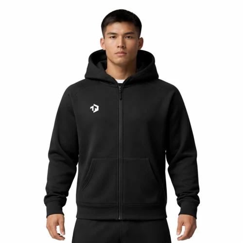 سويت شيرت رياضي رجالي بسحاب – مريح للشتاء black