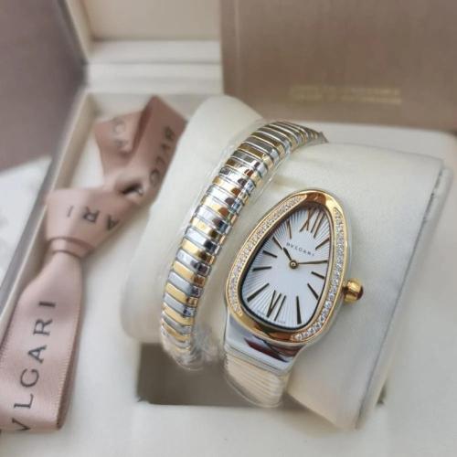 ساعه بولغاري Bvlgari ذهبي مع فضي