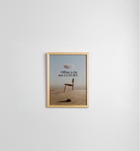 لوحة Offline Is The New Luxury | ديكور عصري بإطار...
